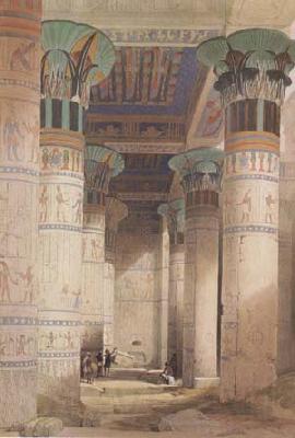 Alma-Tadema, Sir Lawrence David Roberts,Portico of the Temple of Isis at Philae (mk23) Norge oil painting art